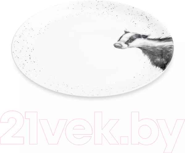 Изображение товара Тарелка столовая обеденная Royal Worcester Забавная фауна Барсук / RWC WNB4077-XB-Badger