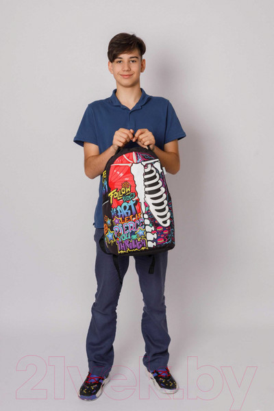 Изображение товара Школьный рюкзак Феникс+ Скелетон стрит / 64154