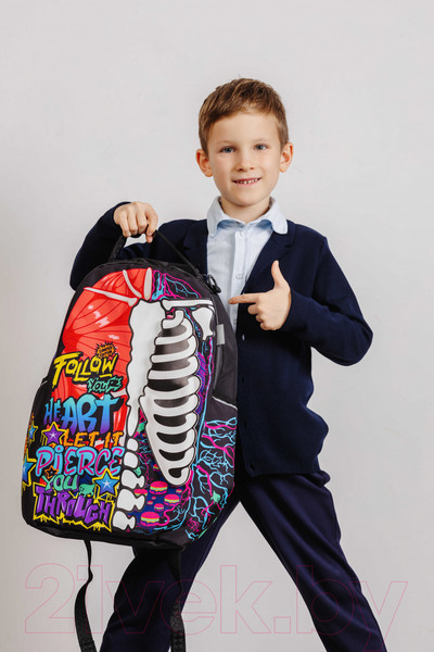 Изображение товара Школьный рюкзак Феникс+ Скелетон стрит / 64154