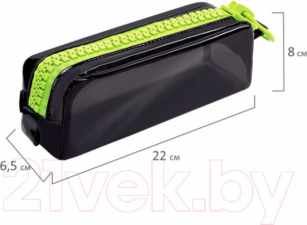 Изображение товара Пенал Brauberg Neon / 271564 (зеленый)