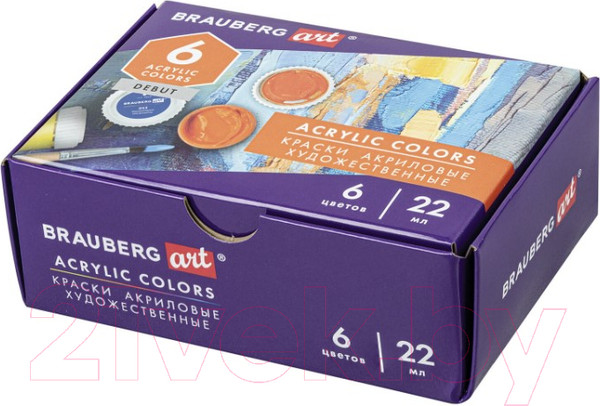 Изображение товара Акриловые краски Brauberg Art Debut / 192297 (6шт)