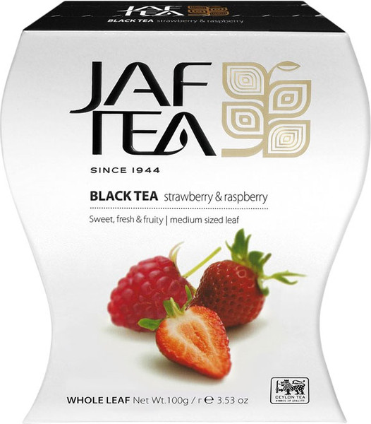 Изображение товара Чай листовой Jaf Клубника и Малина черный байховый (100г)