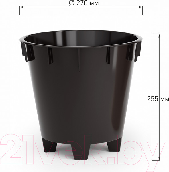 Изображение товара Кашпо Альтернатива Лея / М8871 (графитовый)