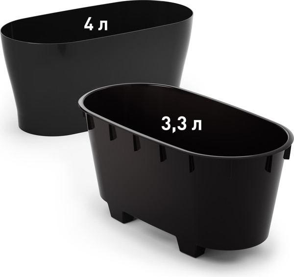 Изображение товара Кашпо Альтернатива Лея / М8898 (графитовый, с автополивом)