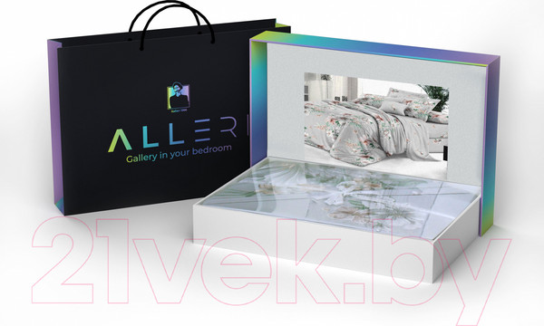 Изображение товара Комплект постельного белья Alleri Сатин Premium 1.5сп / СП-280