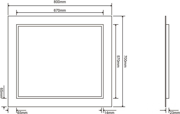 Изображение товара Зеркало Roxen Bliss 510035-80