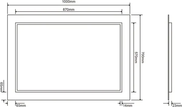 Изображение товара Зеркало Roxen Bliss Long 510035-100