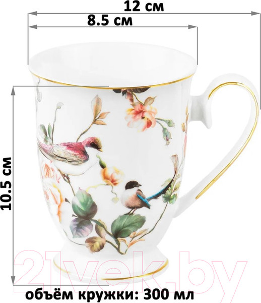 Изображение товара Кружка Elan Gallery Певчие птички / 730770