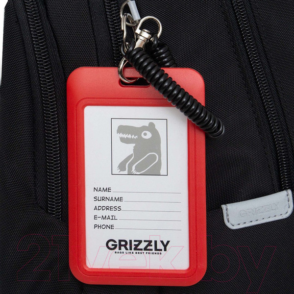 Изображение товара Школьный рюкзак Grizzly RB-452-5 (черный/серый)