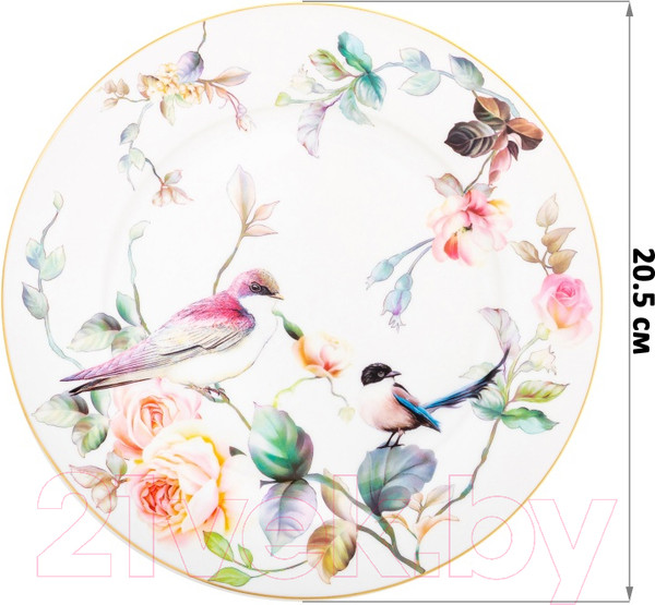 Изображение товара Набор тарелок Elan Gallery Певчие птички / 730776