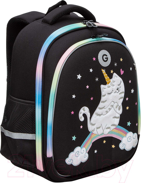 Изображение товара Школьный рюкзак Grizzly RAz-486-2 (черный)