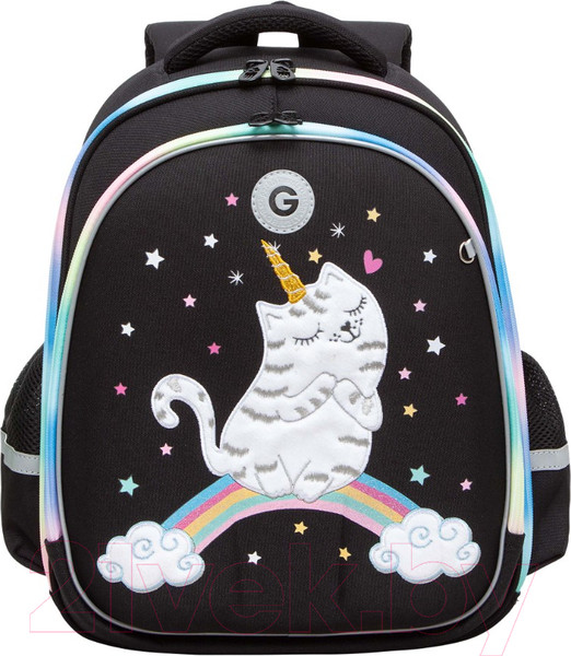 Изображение товара Школьный рюкзак Grizzly RAz-486-2 (черный)