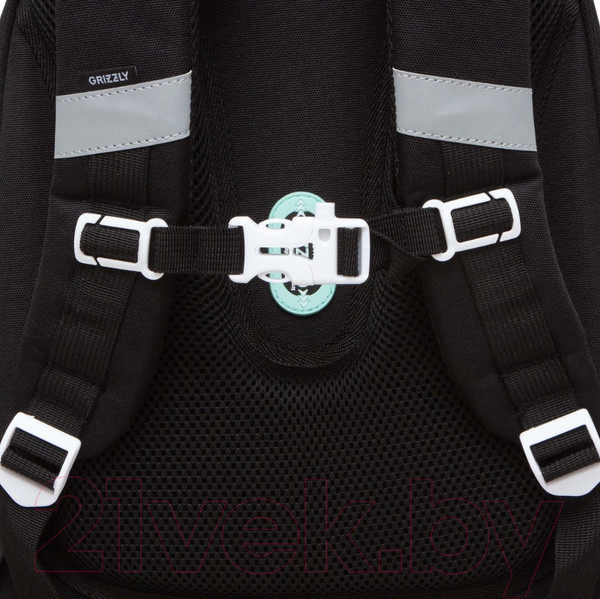 Изображение товара Школьный рюкзак Grizzly RAz-486-2 (черный)