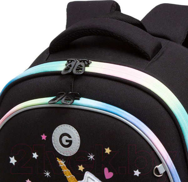 Изображение товара Школьный рюкзак Grizzly RAz-486-2 (черный)