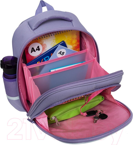Изображение товара Школьный рюкзак Grizzly RAz-486-8 (лиловый)