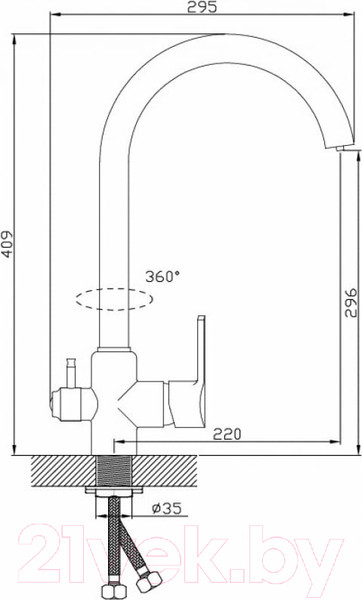 Изображение товара Смеситель Diadonna Д82-446107Q