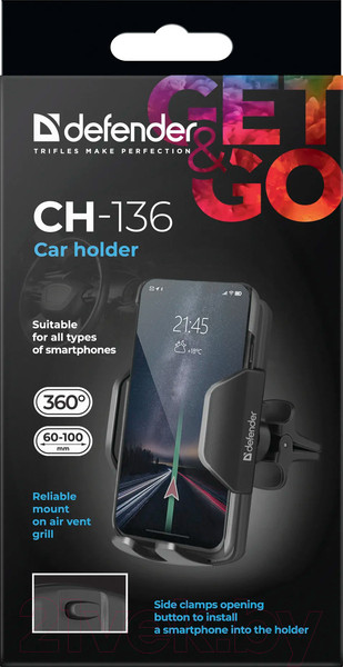 Изображение товара Держатель для смартфонов Defender CH-136 / 29136