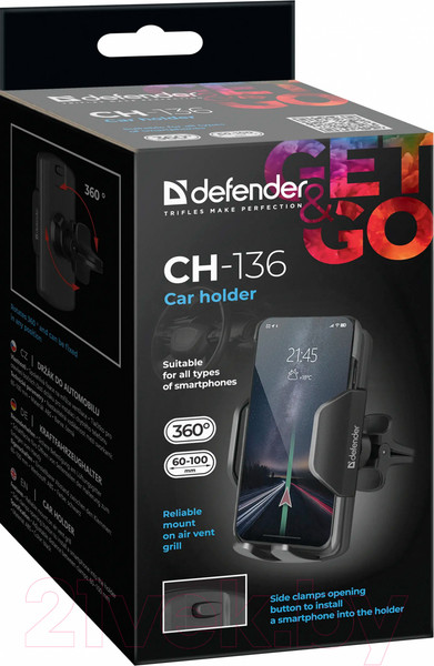 Изображение товара Держатель для смартфонов Defender CH-136 / 29136
