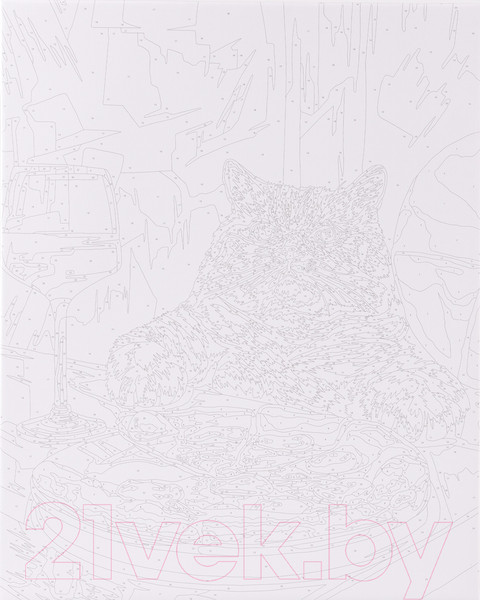 Изображение товара Картина по номерам Школа талантов Котик за ужином / 10524528