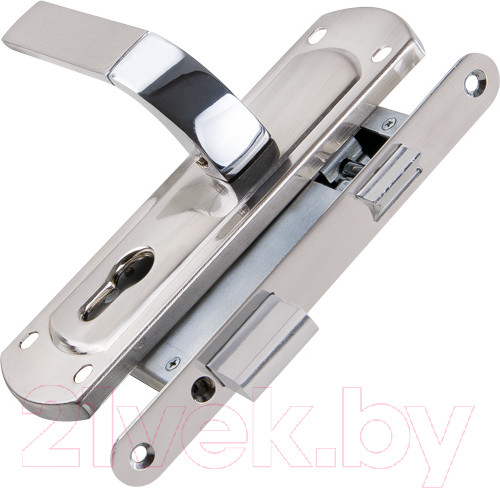 Изображение товара Замок врезной Punto Lockset 25.Orion.5558-1 цилиндровый с ручкой (матовый никель/хром)