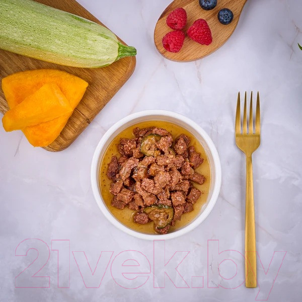 Изображение товара Влажный корм для собак Monge BWild Grain Free с индейкой, тыквой и кабачками (400г)