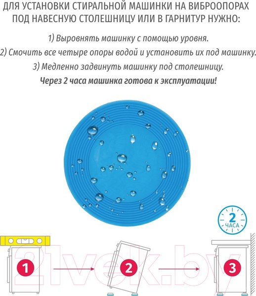 Изображение товара Комплект антивибрационных подставок Wimax AVS-SLIM2-U