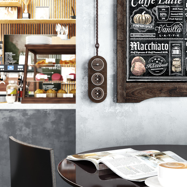 Изображение товара Выключатель Werkel Vintage W5822052 (мокко матовый/хром)