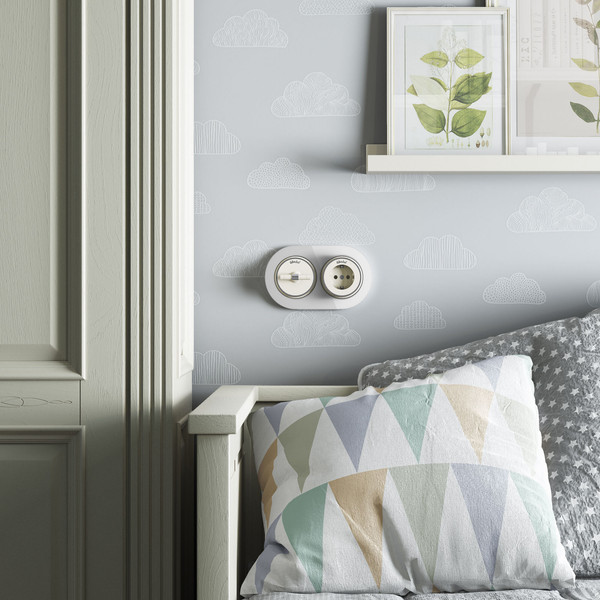 Изображение товара Выключатель Werkel Vintage W5822055 (слоновая кость матовый/хром)