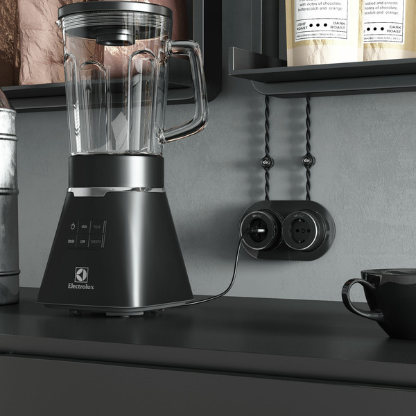 Изображение товара Розетка Werkel Vintage W5871051 (черный матовый/хром)