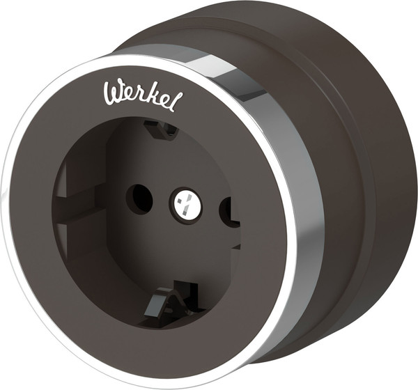 Изображение товара Розетка Werkel Vintage W5871052 (мокко матовый/хром)