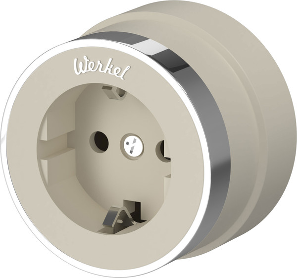 Изображение товара Розетка Werkel Vintage W5871055 (слоновая кость матовый/хром)