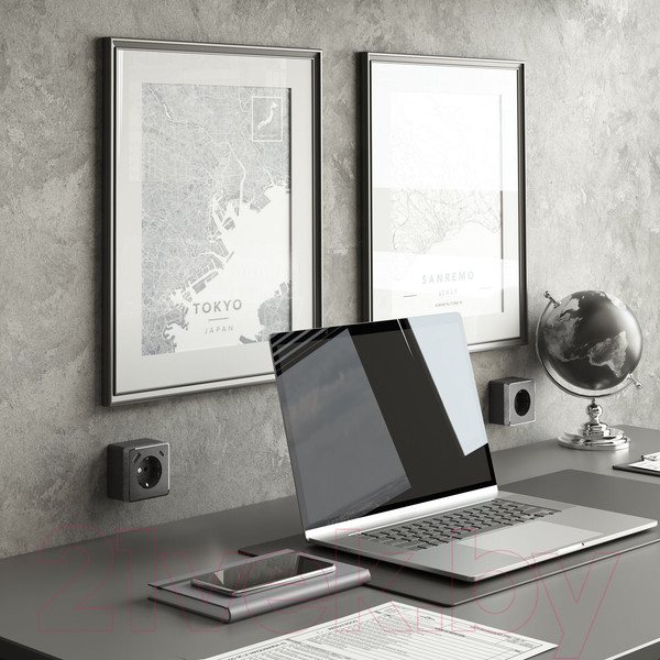 Изображение товара Розетка Werkel Gallant W5071704 (графит рифленый)