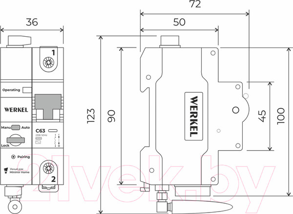 Изображение товара Выключатель автоматический Werkel Умный W1001P6301