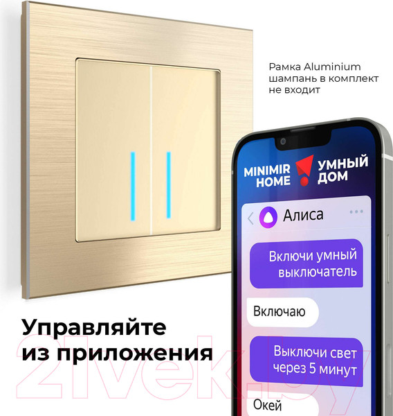 Изображение товара Умный выключатель Werkel W4520611 (шампань)