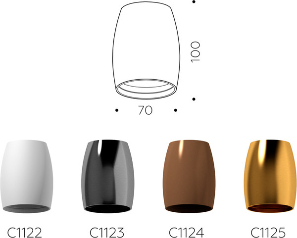 Изображение товара Плафон Ambrella C1123 DCH (черный хром)