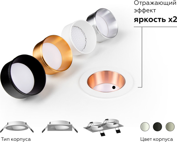 Изображение товара Рамка для точечного светильника Ambrella C6521 SBK (черный песок)