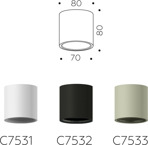 Изображение товара Плафон Ambrella C7531 SWH (белый песок)