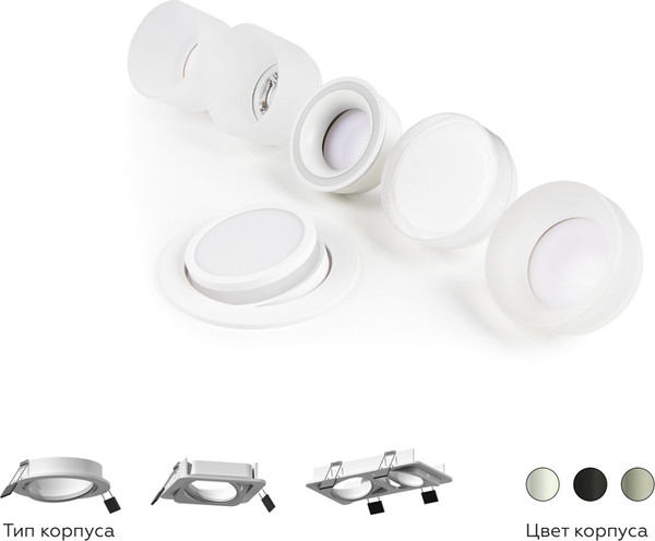 Изображение товара Рамка для точечного светильника Ambrella C7652 SBK (черный песок)