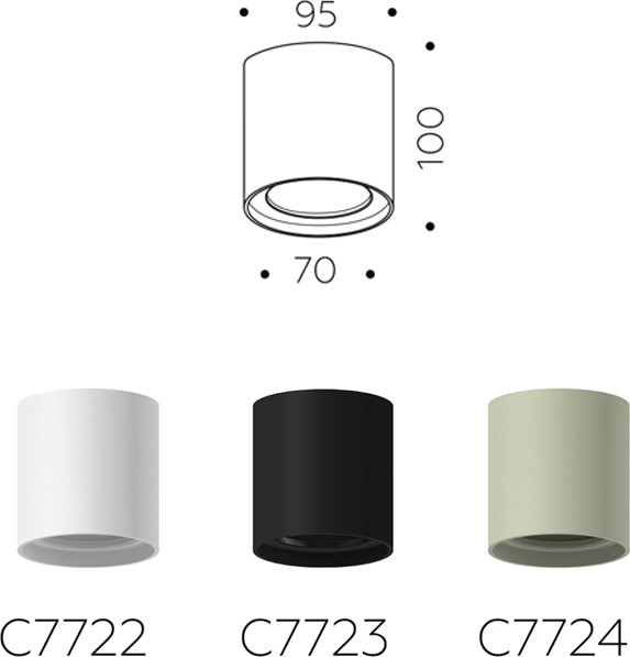 Изображение товара Плафон Ambrella C7722 SWH (белый песок)