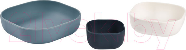 Изображение товара Набор тарелок для кормления Beaba Bols Silicone Gigognes 913566 (3шт, N Blue)