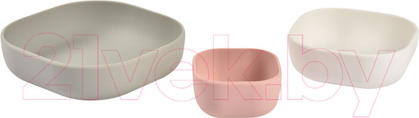 Изображение товара Набор тарелок для кормления Beaba Bols Silicone Gigognes 913568 (3шт, G Pink)