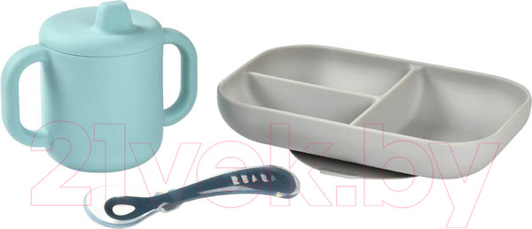 Изображение товара Набор посуды для кормления Beaba Coffret Apprentiss Silic Blue 913526