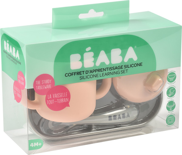 Изображение товара Набор посуды для кормления Beaba Coffret Apprentiss Silic Рink 913527