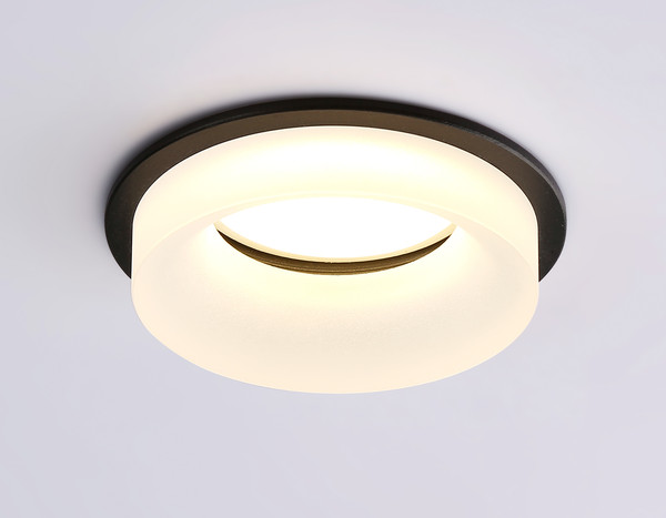 Изображение товара Точечный светильник Ambrella TN1303 BK/FR (черный/белый матовый)