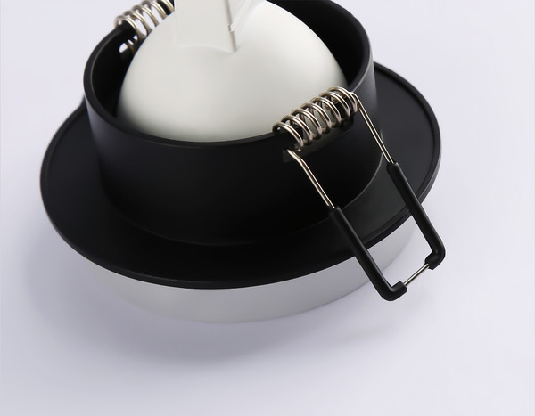 Изображение товара Точечный светильник Ambrella TN1303 BK/FR (черный/белый матовый)