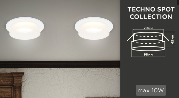 Изображение товара Точечный светильник Ambrella TN1311 SWH/FR (белый песок/белый матовый)