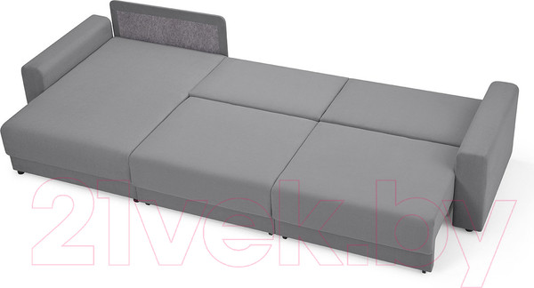 Изображение товара Диван угловой Mio Tesoro Таун 264 1.5ек-1.5ек-1.5пф (1363 серый)