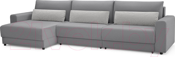 Изображение товара Диван угловой Mio Tesoro Таун 264 1.5ек-1.5ек-1.5пф (1363 серый)