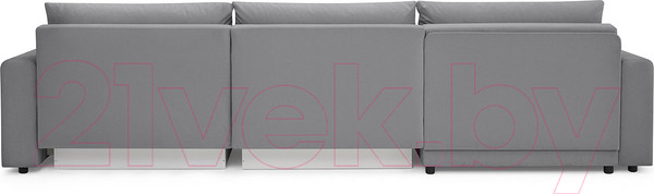 Изображение товара Диван угловой Mio Tesoro Таун 264 1.5ек-1.5ек-1.5пф (1363 серый)
