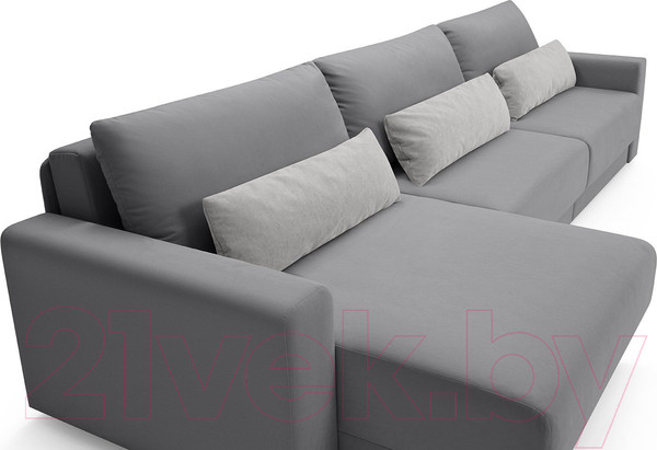Изображение товара Диван угловой Mio Tesoro Таун 264 1.5ек-1.5ек-1.5пф (1363 серый)